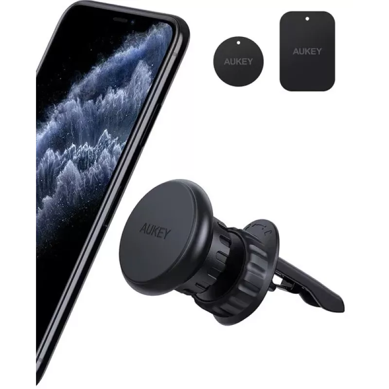 Auto turētājs Aukey HD-C74 universāls regulējams viedtālruņiem, stiprinājums pie paneļa/vējstikla