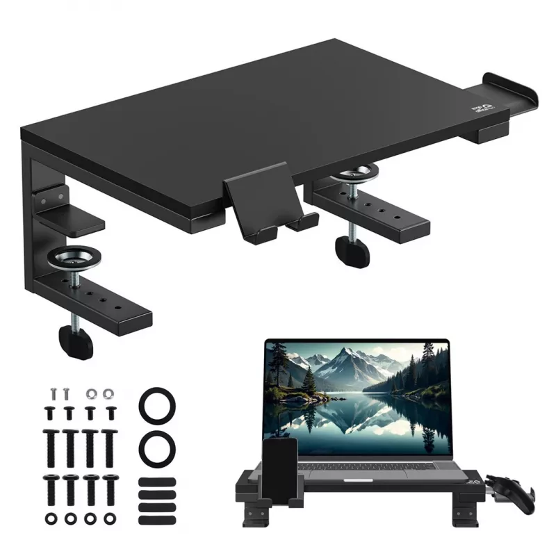 Ergo Office klēpjdatora/monitora statīvs, maks. slodze 20kg, diagonālei 13-32, melns, ER-303 B