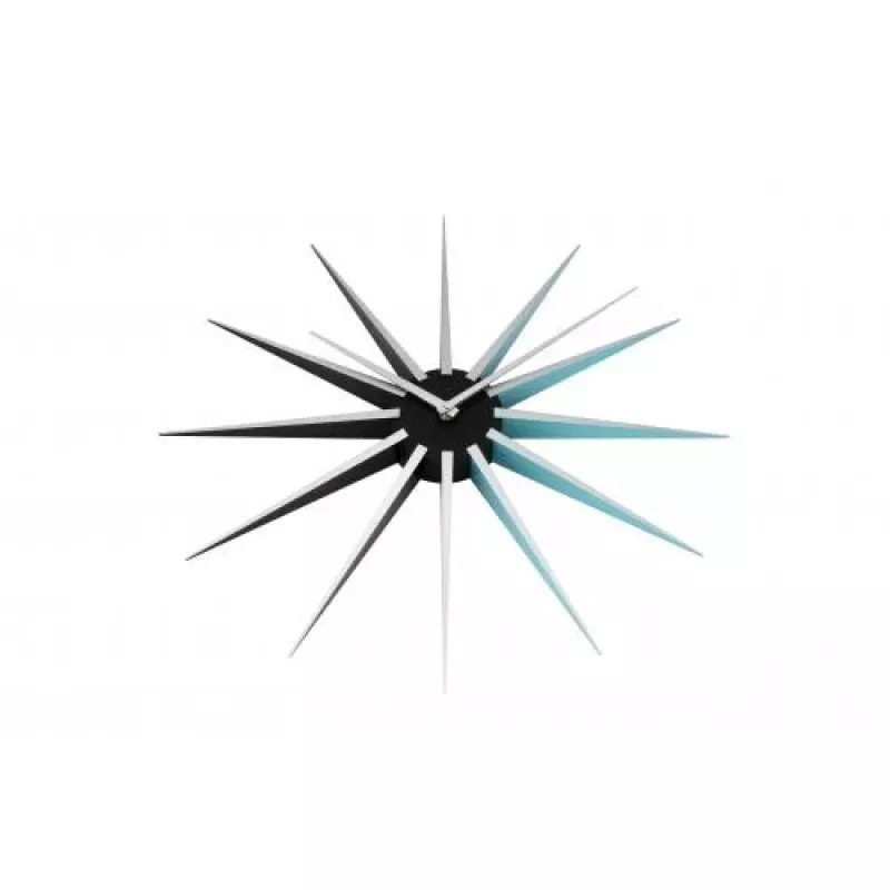 NeXtime klok 3051bl Nova, Ø50 cm, sienas, melns/zils