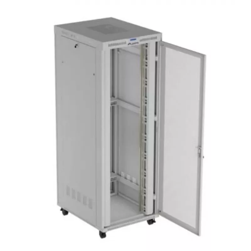 19 collu statīva skapis LANBERG FF01-8047-23SL 47U 800x1200 mm pelēks ar perforētām durvīm