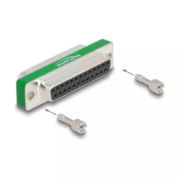 DeLOCK RF/EMI traucējumu slāpēšanas filtrs D-Sub 25 kontaktu vīrišķais pret sievišķo zemfrekvences filtrs