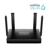 Cudy WR3000 bezvadu maršrutētājs Gigabit Ethernet Divjoslu (2.4 GHz / 5 GHz) Melns