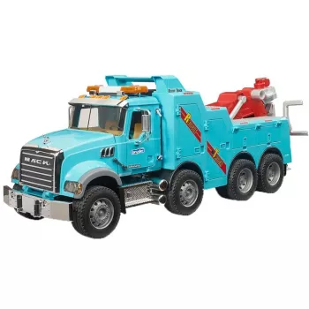 BRUDER MACK Granite evakuatora modelis ar gaismas un skaņas moduli 02831, aksesuārs 1:16 mēroga transportlīdzekļiem