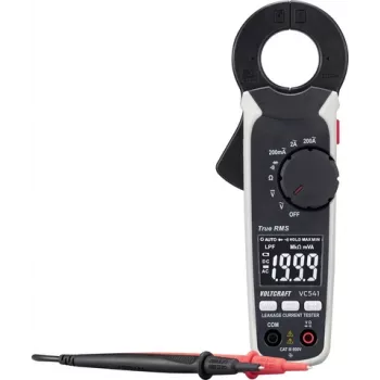 Voltcraft VC541 noplūdes strāvas mērīšanas knaibles 100µA digitāls CAT III 600 V displeja iecirtumi 2000 Ableitstrom (VC-16044230)
