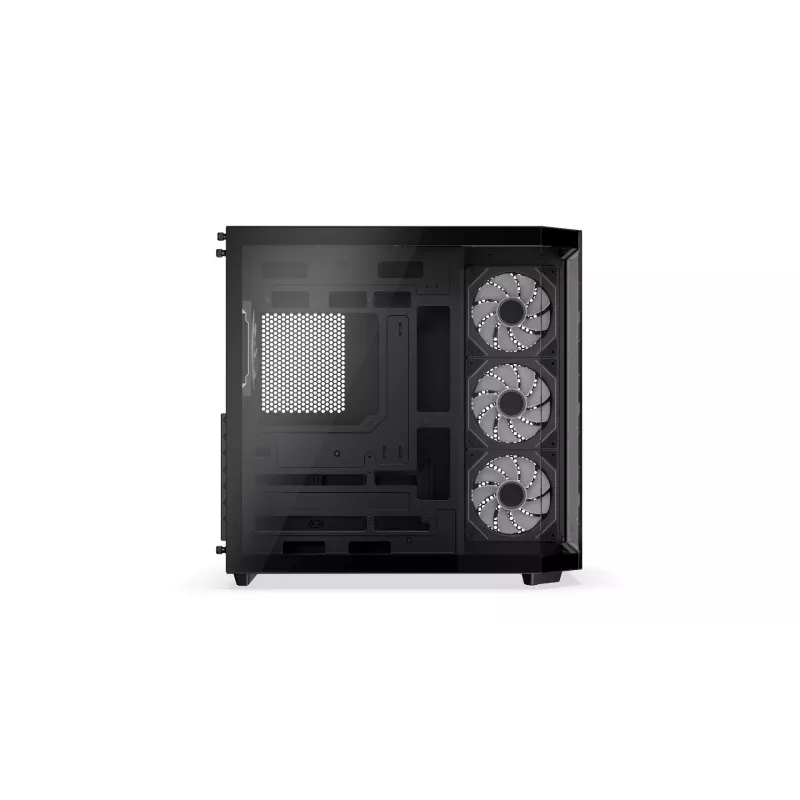 Datora torņa korpuss KRUX Empero KRXD010, ATX, melns — atbalsta GPU līdz 420 mm, CPU dzesētājus līdz 155 mm, 2x 3,5 collu + 3x 2,5 collu nodalījumi