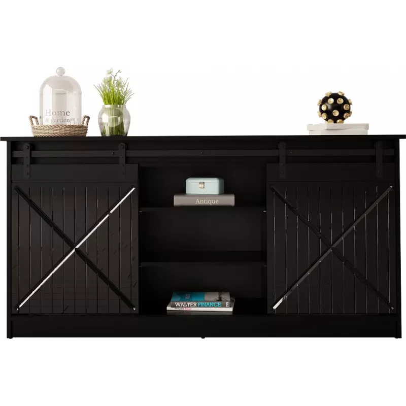 kumode 160x80x35 GRANERO melns/melns glancēts