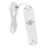 Strāvas sloksne MACLEAN MCE394W — 3 rozetes, 3×USB 2.1A, 110–240V AC, 2500W, 1,5 m kabelis, balta