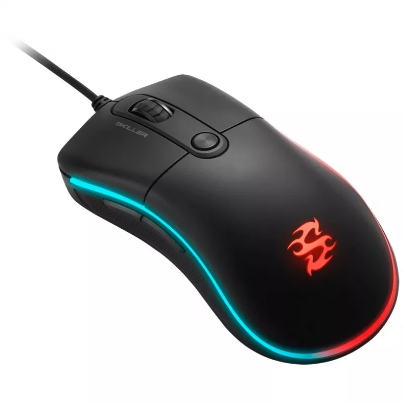 Sharkoon Skiller SGM2 spēļu pele, vada, ergonomiska, optiska, 6 pogas, melna