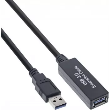 USB 3.2 pagarinātāja kabelis Kindermann 5773000311, 10 m, aktīvs, A tēviņš – A mātīte