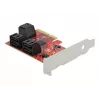 SATA PCI Express x4 karte DeLOCK 6 portu zema profila formas faktors