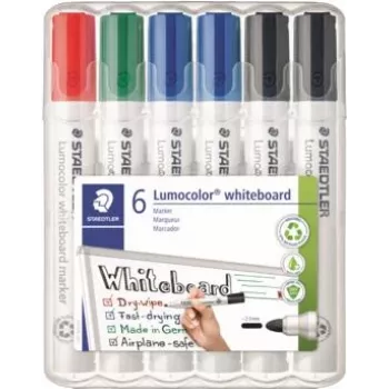 Baltās tāfeles marķieris Staedtler 351 WP6 X, jauktas krāsas, 2,0 mm uzgalis