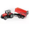 Traktora modelis BRUDER Massey Ferguson 7480 ar pašizgāzēju piekabi