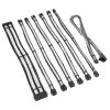 Kabeļa pagarināšanas komplekts Kolink Core Pro COREPRO-EK-12VT1-BWH — 12V mātesplates GPU 2x6-pin, Jet Melns/balta