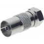 Adapter ShiverPeaks IEC female to F male model 85321-EC for TV and antenna connections