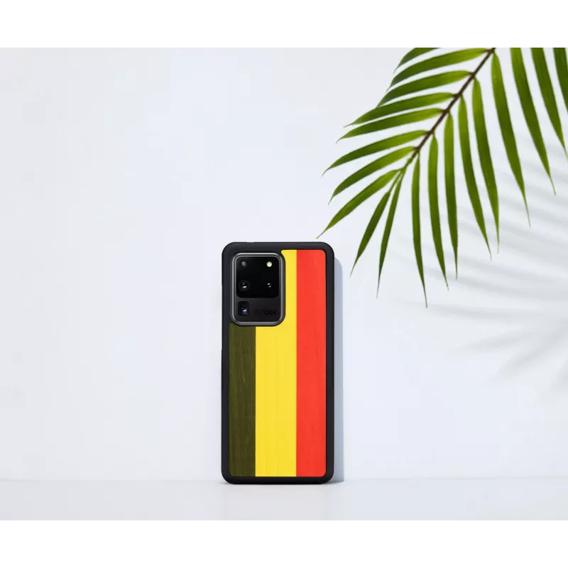 Telefona vāciņš Man and Wood Samsung Galaxy S20 Ultra — reggae Melns