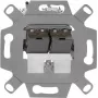Tīkla sienas kontaktligzda Rutenbeck UM-Cat.6A iso 10G-MD 2 Up 0 — Cat.6A keystone, ekranēta, 2 porti
