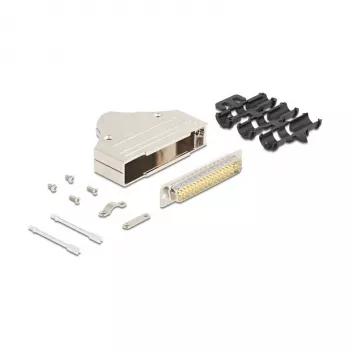 DeLOCK 67136 vadu savienotājs D-Sub 37 kontaktu, vīrišķais, sudraba