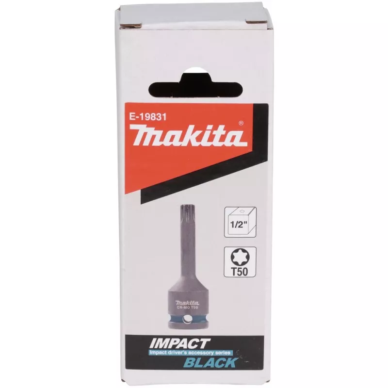 makita Impact Black 1/2 Torx Steckschlüsseleinsatz Größe: T50 Länge: 78,0 mm (E-19831)