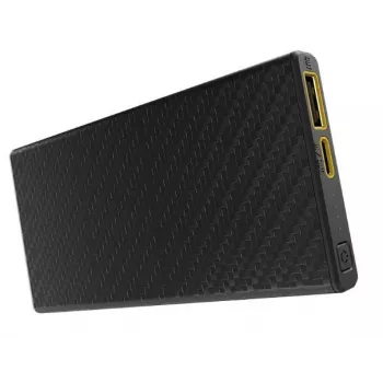 Pārnēsājams ārējais akumulators Nitecore CARBO 10000 — litija jonu 10000 mAh, 38 W PD, USB‑A + USB‑C, pelēks