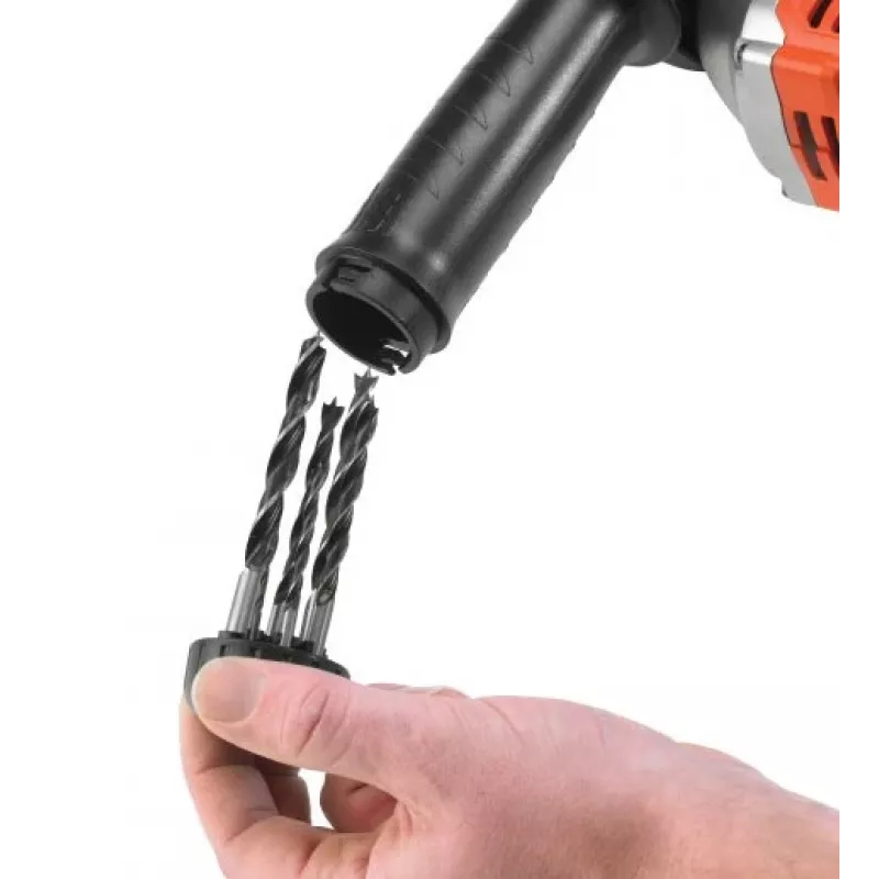 1100W 13mm Melns+DECKER triecienurbjmašīna