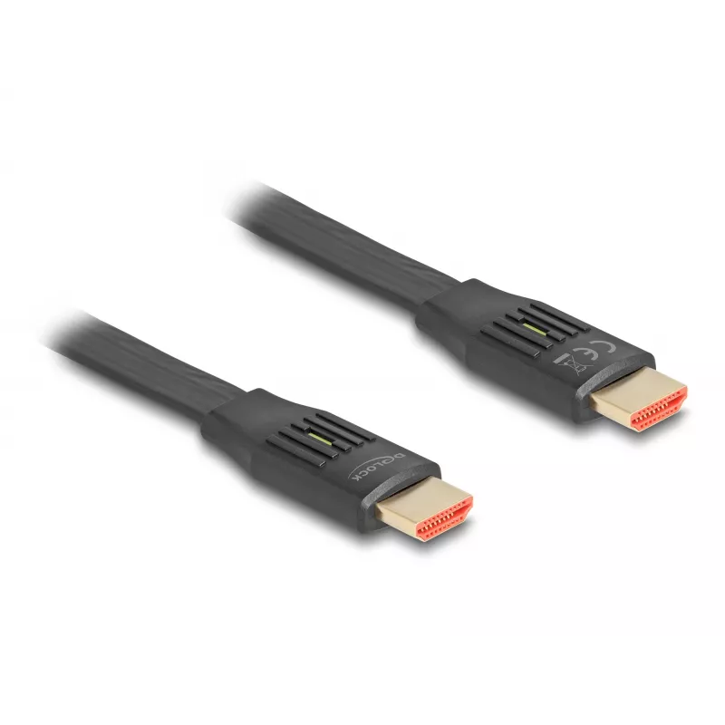 DeLOCK HDMI kabelis 2m A tipa vīrišķais uz A tipa vīrišķais 48 Gbit/s melns