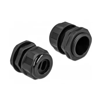 Kabeļu blīvslēgs DeLOCK 60393 melna plastmasa 2 gab.