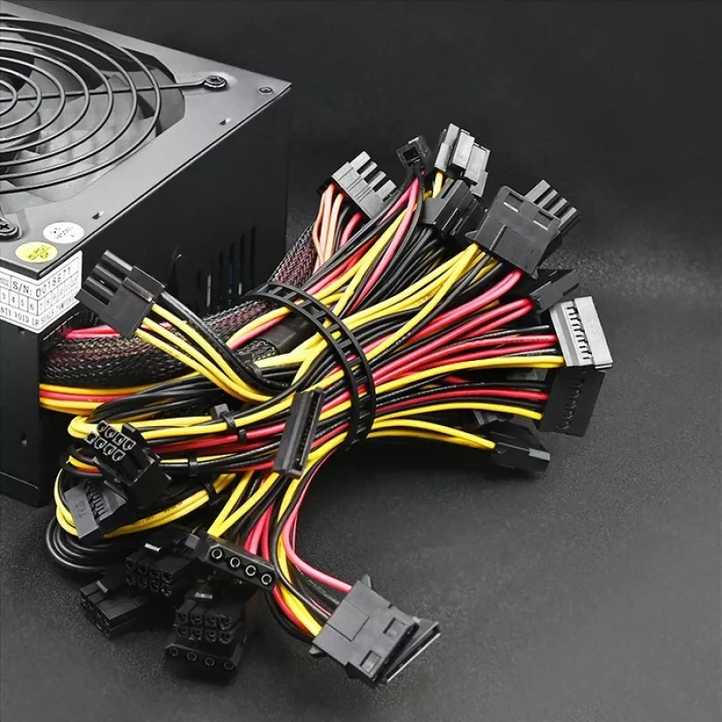 Barošanas bloks QOLTEC Gaming Miner 1600W Gold, 1600 W, ATX, zelta efektivitāte