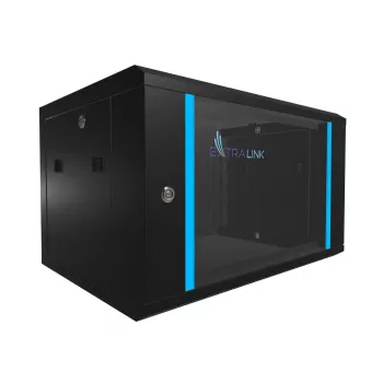 Sienas stiprinājuma rāmis Extralink 6U 600x450 Melns