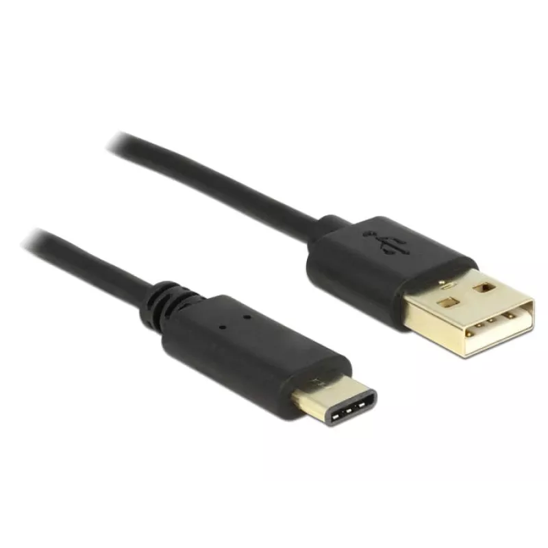 USB kabelis DeLOCK 2m USB2.0-A/USB2.0-C melns