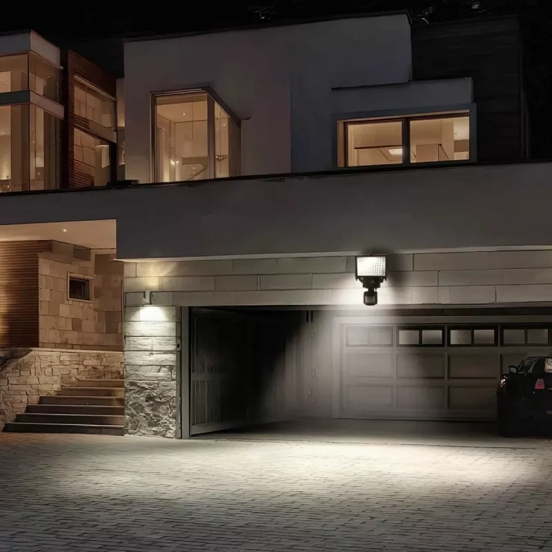 Maclean MCE442 saules lampa LED prožektors ar kustības sensoru, prožektors uzstādīšanai pie sienas, krēslas sensors, IP44, 6W, 6000K