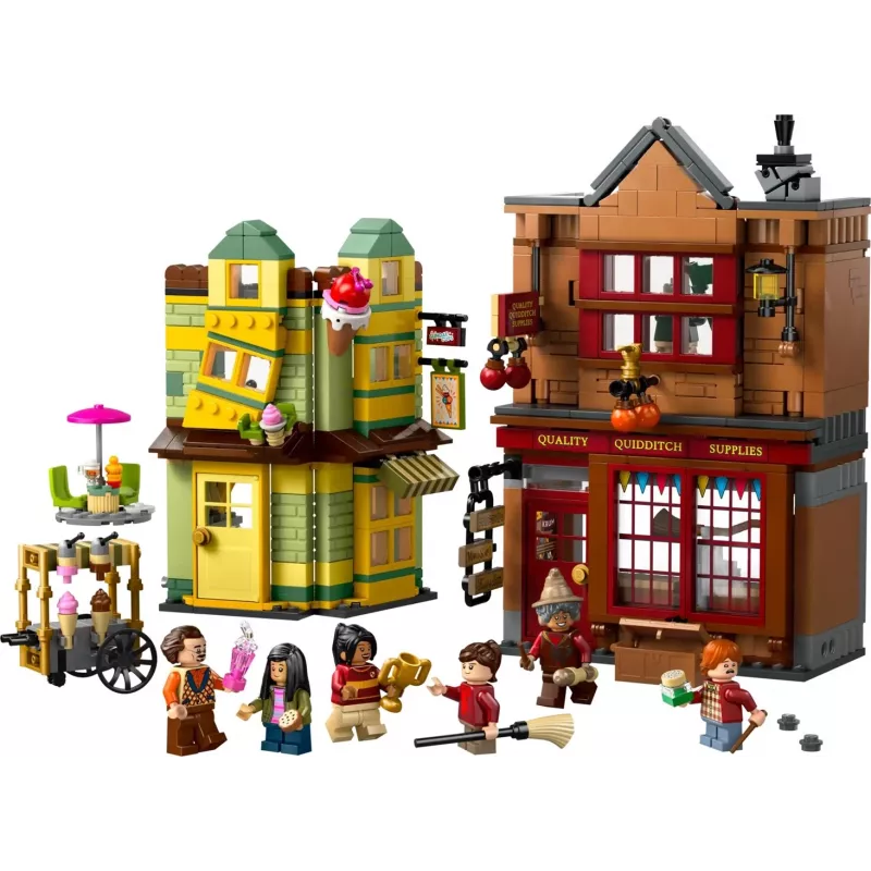 LEGO Harry Potter 76452 Quidditch Supplies Ice Cream Parlour mini‑būves komplekts, 795 detaļas, 6 minifigūras, vecumam 8+