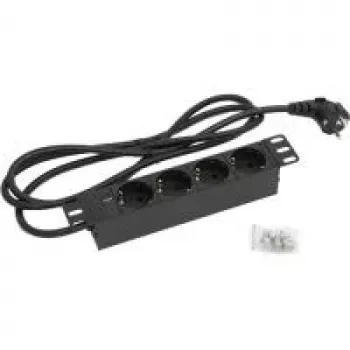 Triton RAB-PD-X91-C1 - strāvas sadalītājs (Rack - plaukta stiprinājums) - maiņstrāva 230 V - izejas pieslēgvietas: 4 - 25,4 cm (10) - 2,0m - RAL 9005 (RAB-PD-X91-C1)