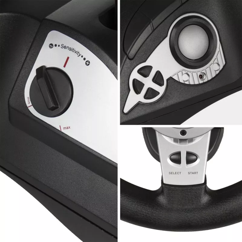 Stūre nano rs RS700 vadu USB 270° rotācija, 10 pogas, pedāļi, vibrācija, 1,8 m kabelis
