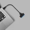 Adapter QOLTEC 51855 — ārējais M.2 NVMe/NGFF uz USB 3.0 adapteris, 10 Gb/s, 2,5 collu/M.2 diskdziņiem, melns