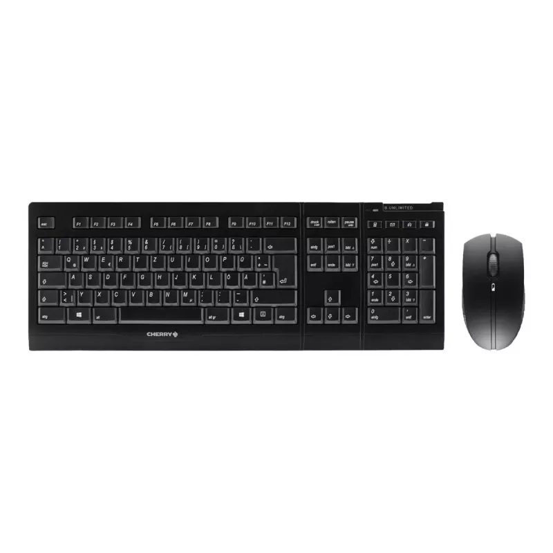 CHERRY B.UNLIMITED 3.0 tastatūra Peles komplektā Birojs RF Wireless vācu valoda Melna