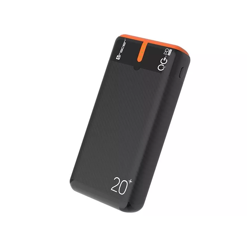 Portatīvais lādētājs TRACER EnerGen 20000 mAh, Power Delivery 20W, USB-C ieeja, 2×USB-A izejas, 3 ierīču atbalsts, oranžs