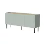 Kumode cama meble FELLINI 150×40×70 cm, olīvkrāsas ar eļļotu ozola virsmu, MDF korpuss