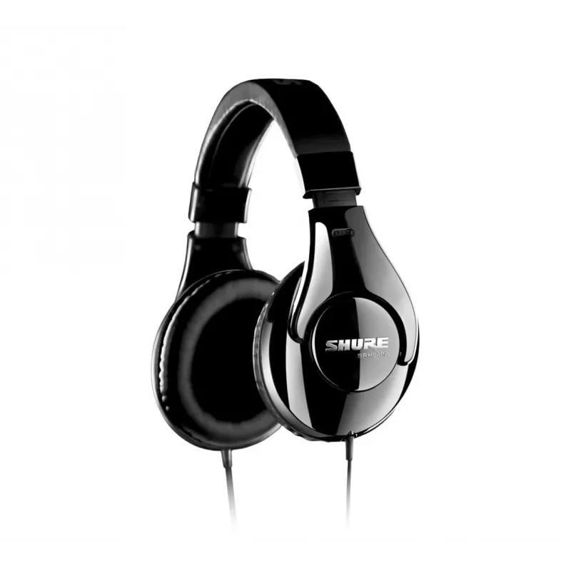 Shure SRH240A austiņas ar vadu, galvas stīpa, mūzika, melnas