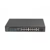 Nepārvaldāms slēdzis LANBERG RSFE-16P-2C-250 — 18 portu Gigabit, 16x PoE+ (30W), 2x SFP, 250W, 1U, metāls, stiprināšana statīvā
