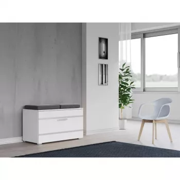 Slēgts apavu skapītis augšējais e veikals OPAL SZAFKA BIEL — Balts, skaidu plātne, P850×A450 mm, 16 mm rāmis