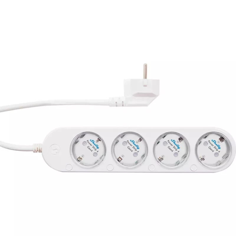 Viedā 12A Shelly Power Strip 4 Gen4 Zigbee/Matter pagarinātājs