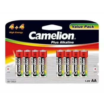 Sārma baterijas CAMELION AA LR6 Plus — 8 iepakojumā, AA (LR6)