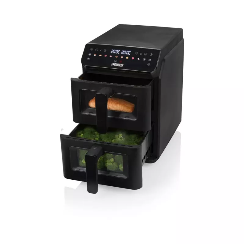 Princess Double Stack gaisa fritieris | 182490 | Jauda 3000 W | Tilpums 11,2 L | Melns