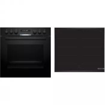 Bosch HEG578BB4 + NVQ645CB6E gatavošanas ierīču komplekts, zonas indukcijas plīts, elektriskā