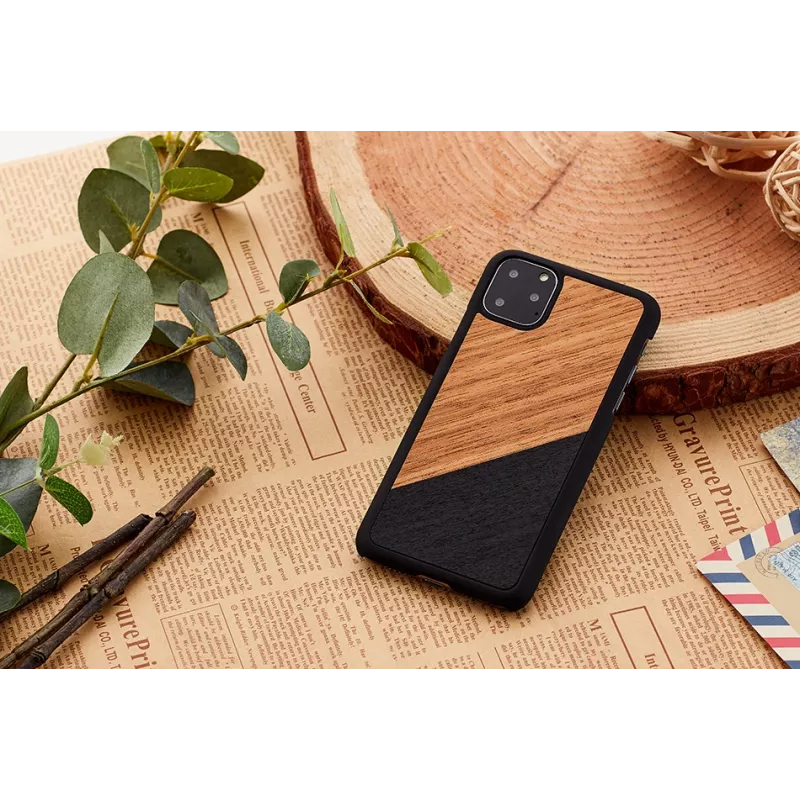 Viedtālruņa maciņš man and wood iPhone 11 Pro — Western Melns
