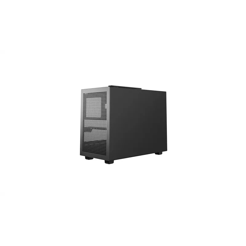 Datora korpuss DeepCool CH160 PLUS Small Form Factor SFF ATX/mATX, rūdīts stikls, USB-C, melns