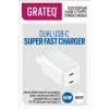 Lādētājs GRATEQ OLOS PD/PPS 2xUSB-C 65W ātrā strāvas lādētājs 35W