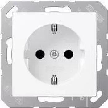 Kontaktligzda F tips Jung A 1520 BFKI WWM, 16 A, 250 V, balta, termoplasts, 55×55 mm