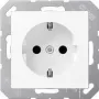 Kontaktligzda F tips Jung A 1520 BFKI WWM, 16 A, 250 V, balta, termoplasts, 55×55 mm