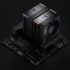 Procesora dzesētājs Jonsbo HX6280 PWM RGB 130 mm, melns
